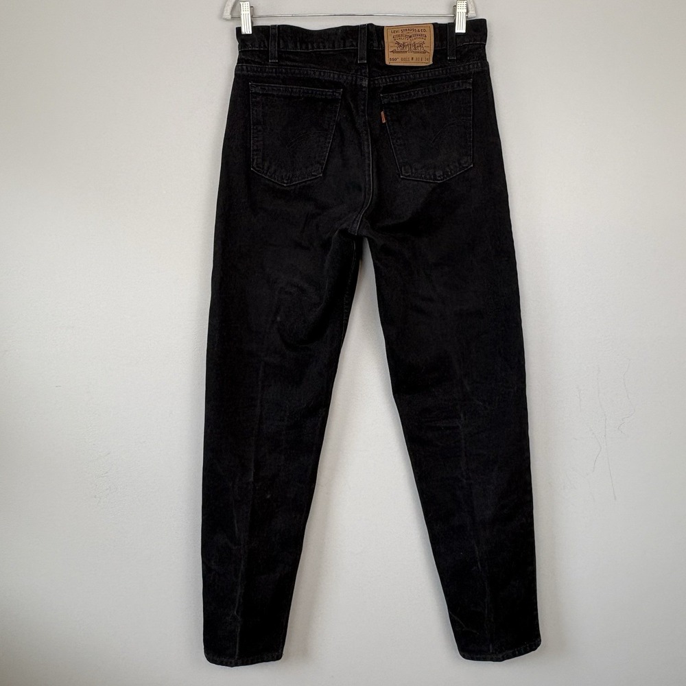 Vintage Levis Jeans Mens 33x34 Black 550 Orange Tab Relaxed Tapered Made USA 90s